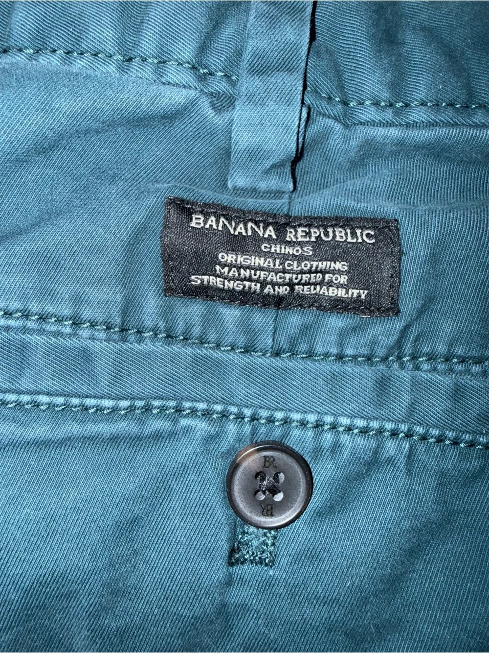 Banana Republic Athletic Fit Stretch Chino Pants Men’s 38x32 Teal Comfort Waist